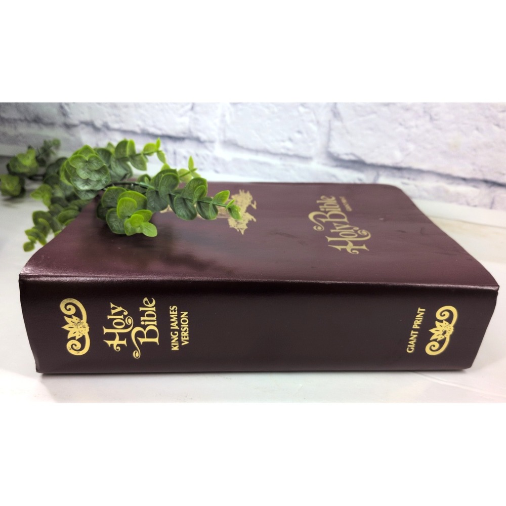 NO WRITING! VTG✝️1975 Giant Print Holy Bible KJV Red Letter Allan Concordance